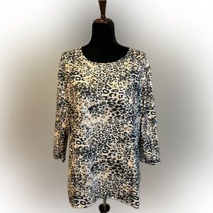 Nuggles Lexi Top in Leopard Print size 3X